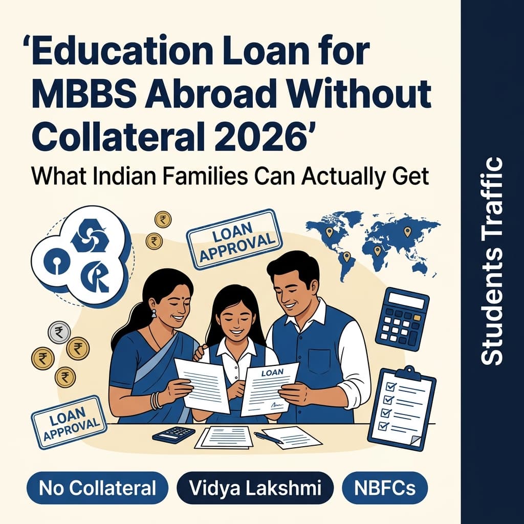 Education Loan for MBBS Abroad Without Collateral in 2026: What Indian Families Can Actually Get
